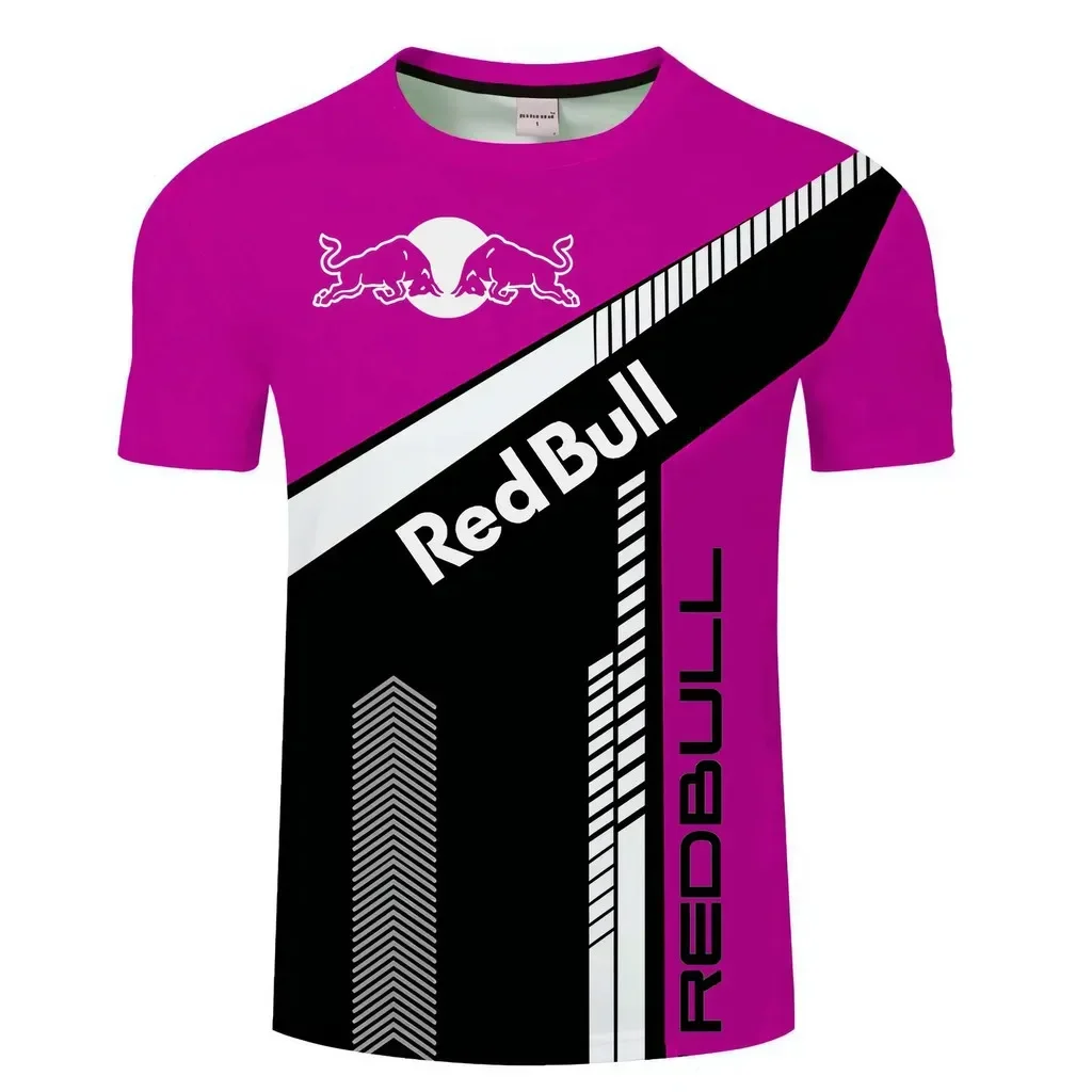 Red Bull เสื้อยืดผู้ชายฤดูร้อน Red Bull เว็บไซต์อย่างเป็นทางการ Racing 3D การพิมพ์แฟชั่นแขนสั้น Street Casual Quick-drying Tops