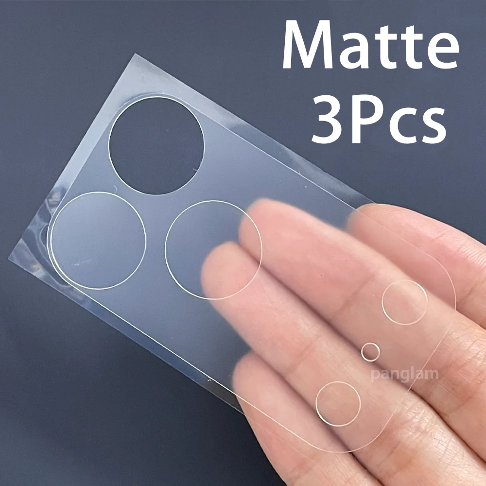 3 - 5 stuks HD / matte beschermfolie voor de lens, met vezelbasis, voor iPhone 18 Pro Max en 17 Pro. Transparante vezelfolie voor de lens en het chassis. ﻿