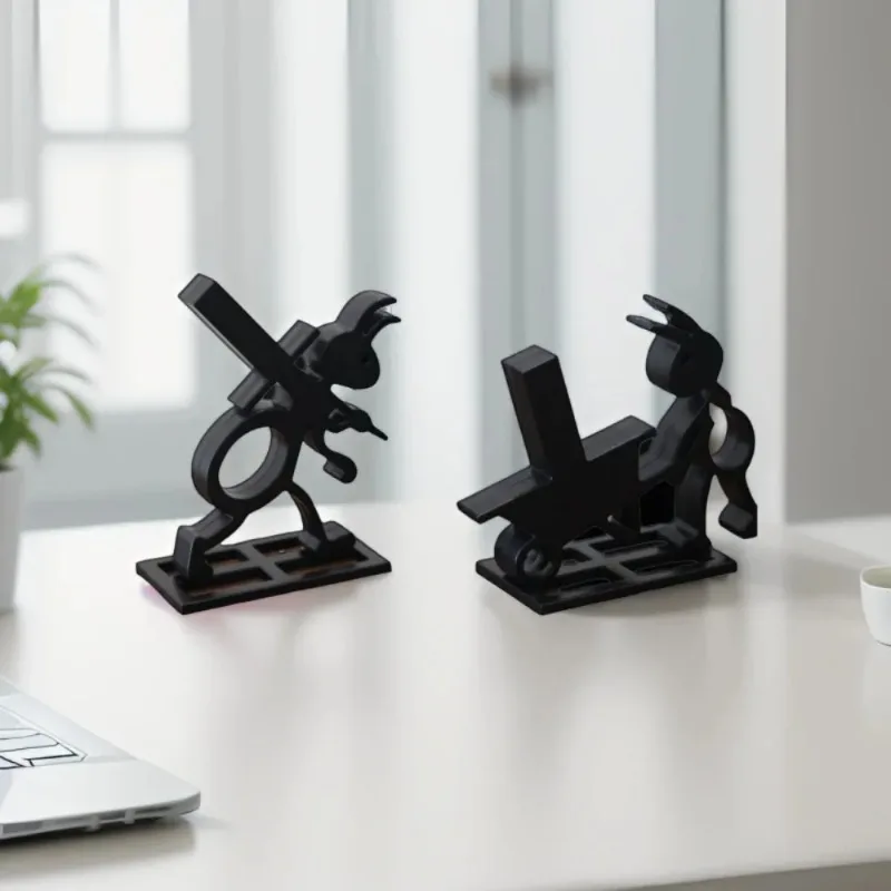 Creative Human‑shaped Toilet Paper Holder Decorative Figurine Wall‑free Roll Tissue Stand Bathroom Desk Ornament