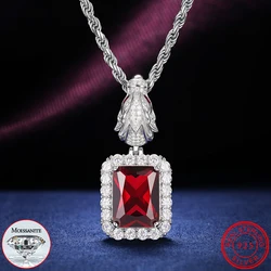 New 925 Sterling Silver Dragon Head Custom Pendant Necklace for Women Men D Color Moissanite Diamond Charm Party Jewelry Gifts