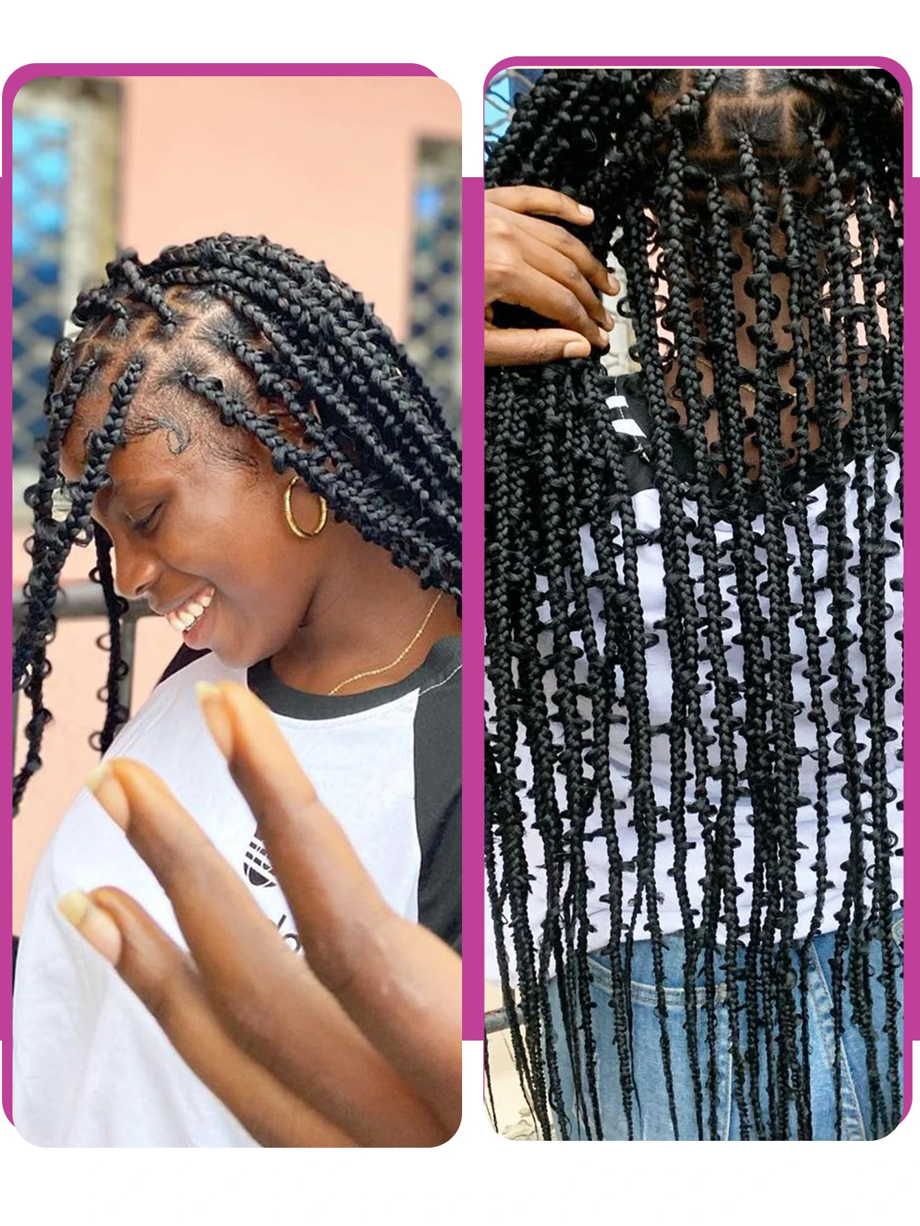 Long 36 Inch Synthetic Full Lace Knotless Braids Butterfly Style Box Braided Wigs For Black Woman Box Braids With Baby Hair