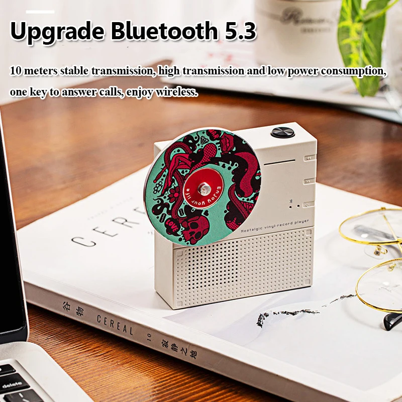 Mini Retro Bluetooth Speaker Portable Vintage Surround Sound Bluetooth Soundar Wireless MP3 Music Player Support TF Card Play