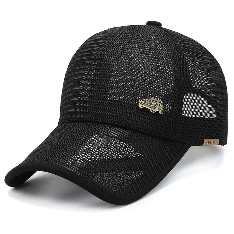 Casquette de Baseball en Maille Complète pour Homme et Femme, Protection Solaire, Refroidissement à vaccage Rapide, Randonnée, Golf, Course à Pied, Réglable, Rétro, Voiture