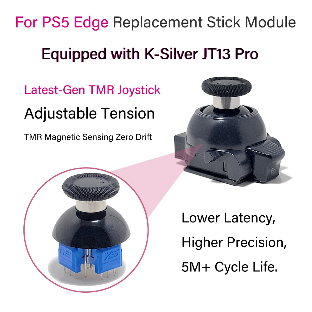 Image of Für PS5 Edge Controller Ersatz-Stick-Modul TMR Joystick Einstellbare Spannung JT13 Pro Modul 3D Analog ThumbStick Anti-Drift