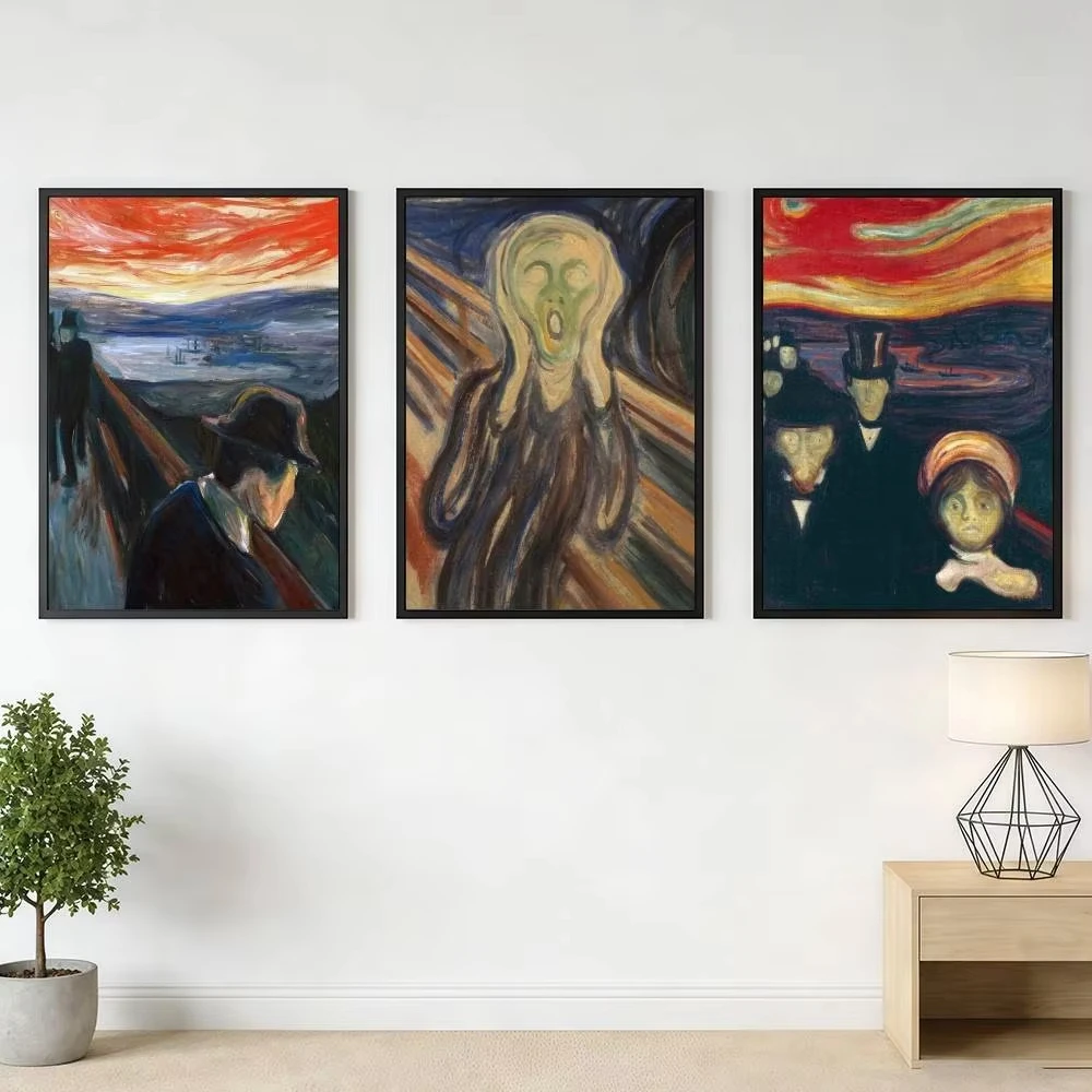 Wallpaper Art And Craft - ชุดภาพวาดเพชร 5D DIY ของเอ็ดวาร์ด มุนค์ ศิลปะคลาสสิก