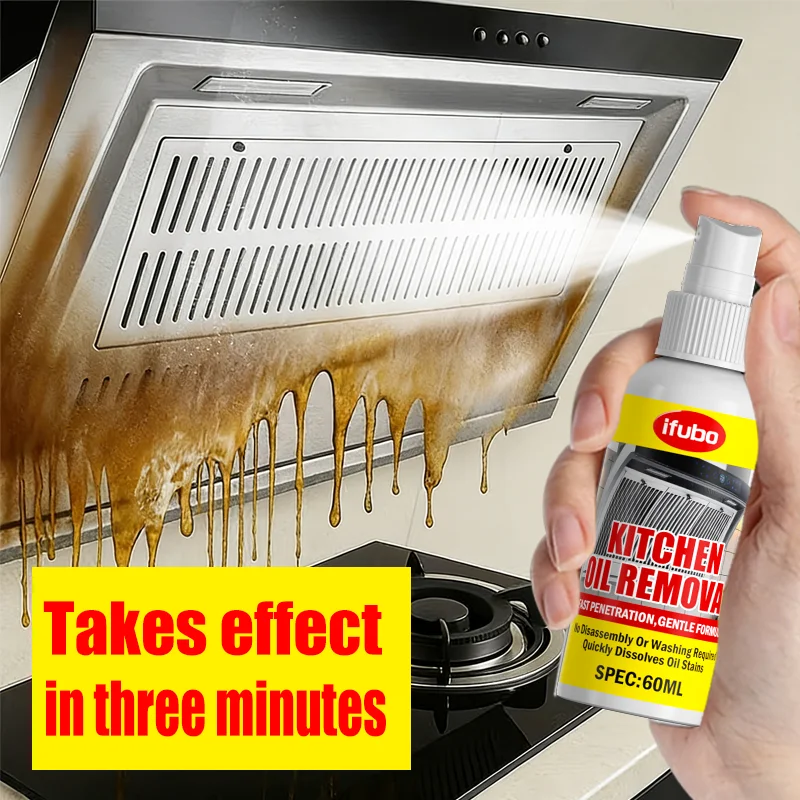 IFUBO 60ML Kitchen Degreaser Powerful Rapid Penetration Gentle Formula Safe for All Kitchen Surfaces to Dissolve Stubborn Grease