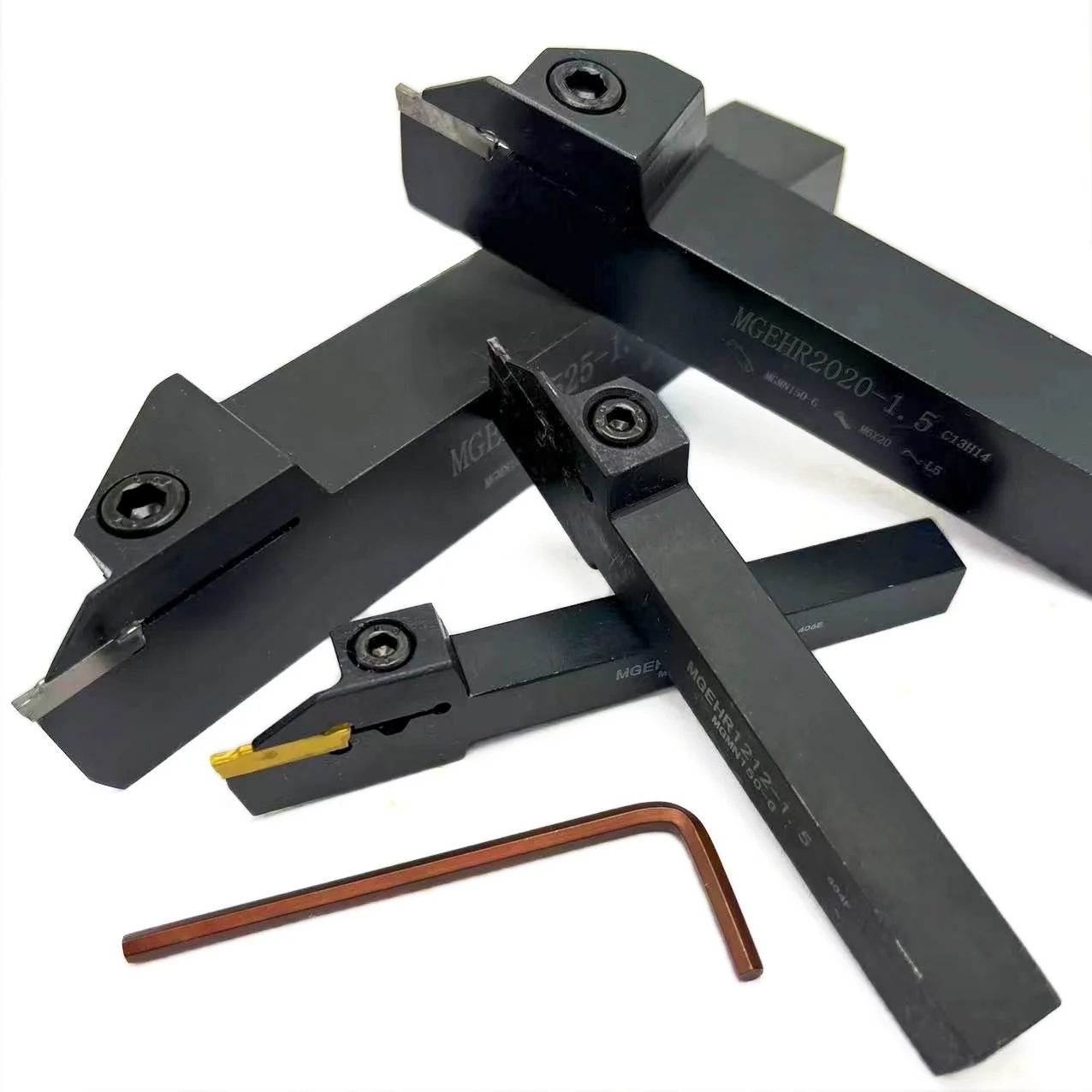 MGEHR1010 MGEHR1212-1.5 MGEHR1616 MGEHR2020 MGEHR2525 1.5 pemegang alat Grooving MGMN150 sisipan Grooving karbida