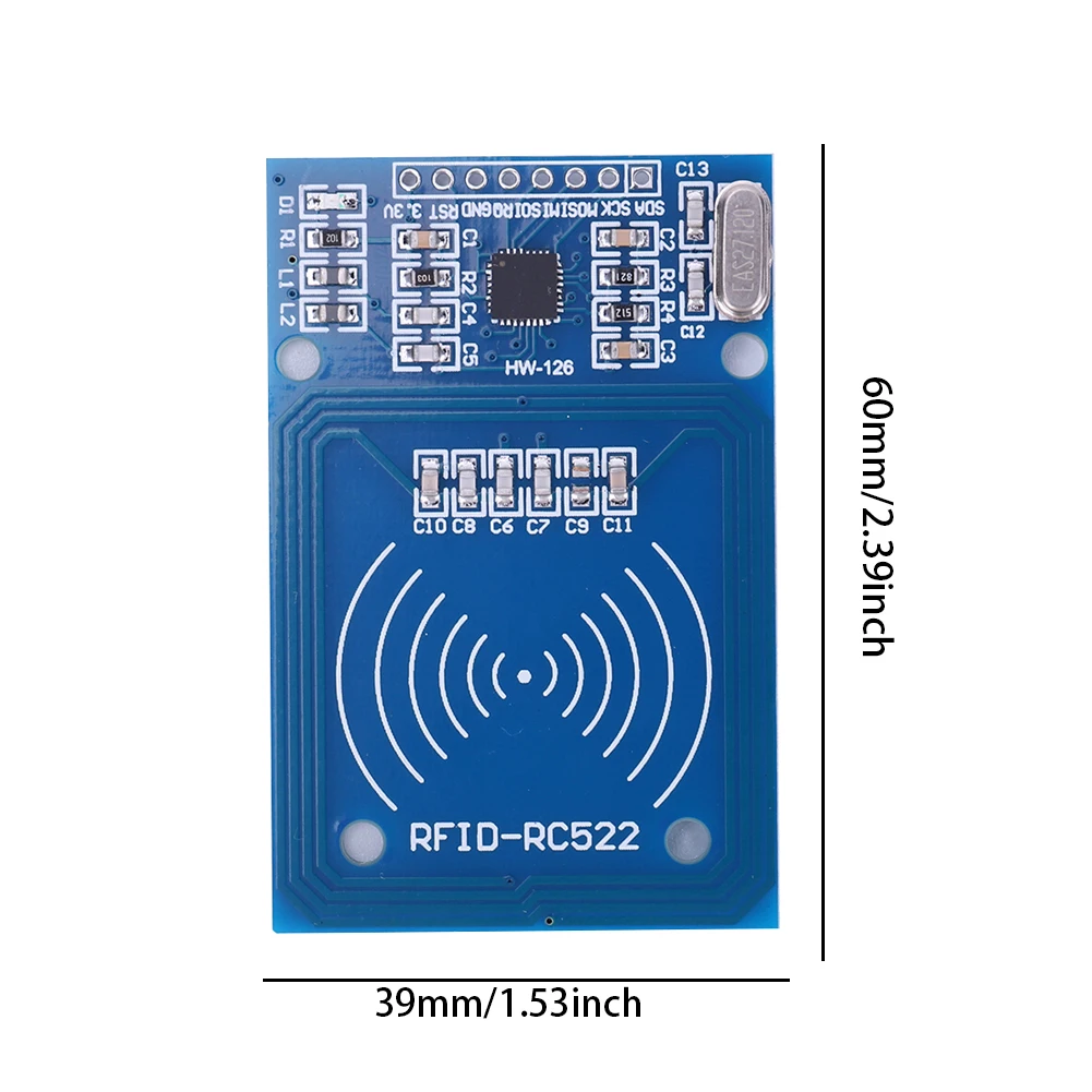 Kit de módulo RFID MF RCS522 RC522, lector de tarjetas de módulo RF de tarjeta en blanco S50, llavero, módulo lector de tarjetas RFID para Arduino Raspberry Pi