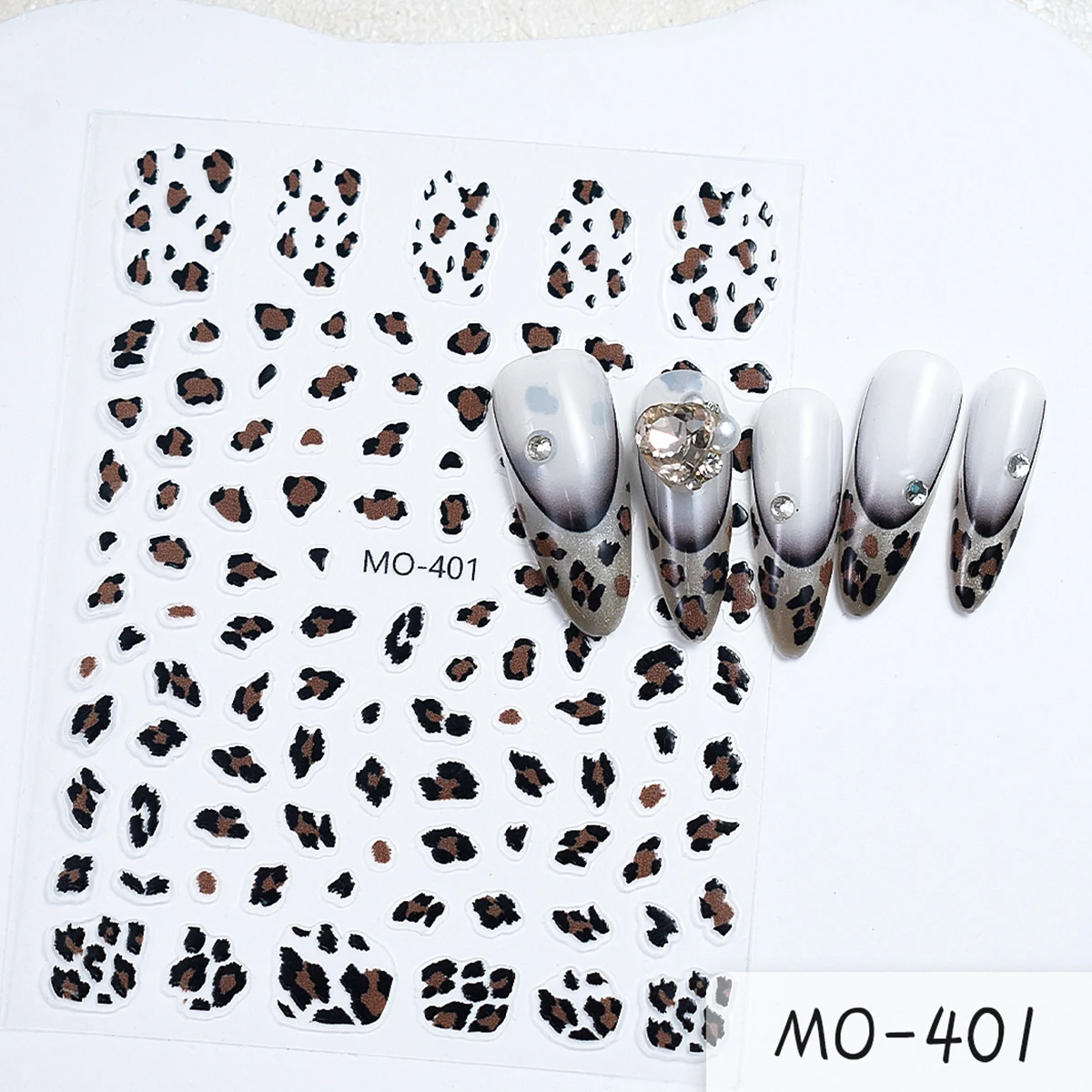 Autocollants pour ongles imprimés léopard, 3/6 feuilles, marron, noir, rose, motif Animal, guépard, zèbre, autocollants pour ongles