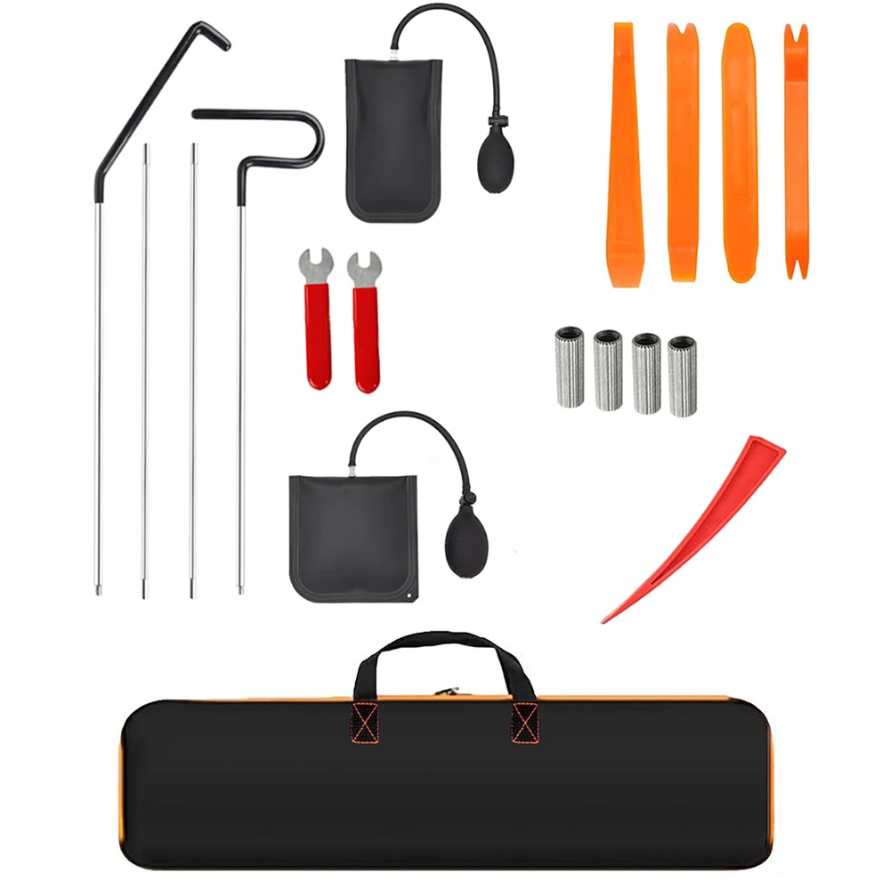 

Car Door Window Opening Kit Hand Tools Wedge Air Pump Locksmith Kit Car Emergency Open Tools Unlock Long Reach Grabber Tool Set