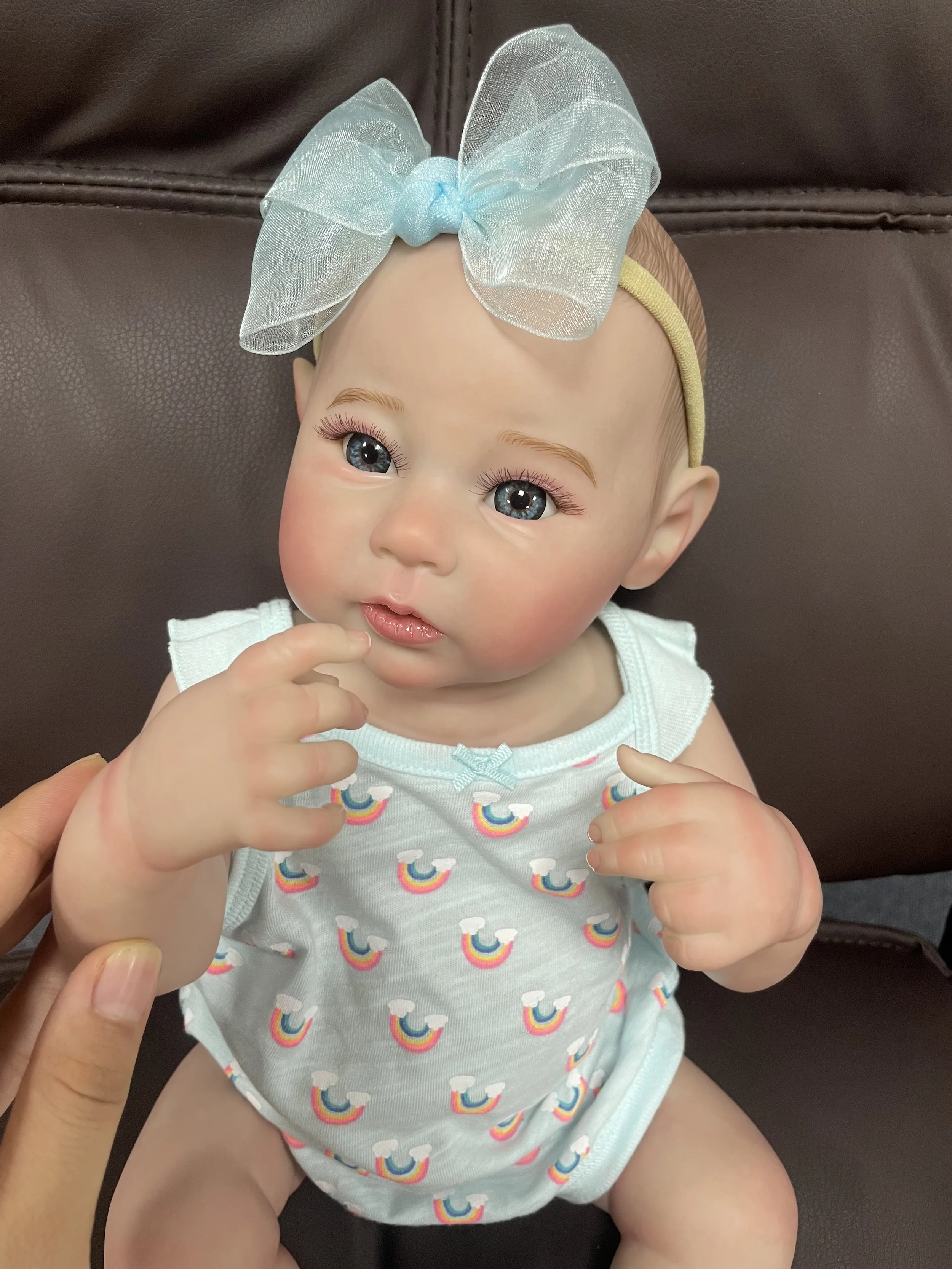 

Готовая Реалистичная кукла реборн 18 дюймов Ворон полностью силиконовая виниловая девушка очаровательный ребенок 3D кожа видимые вены Коллекционная Художественная кукла