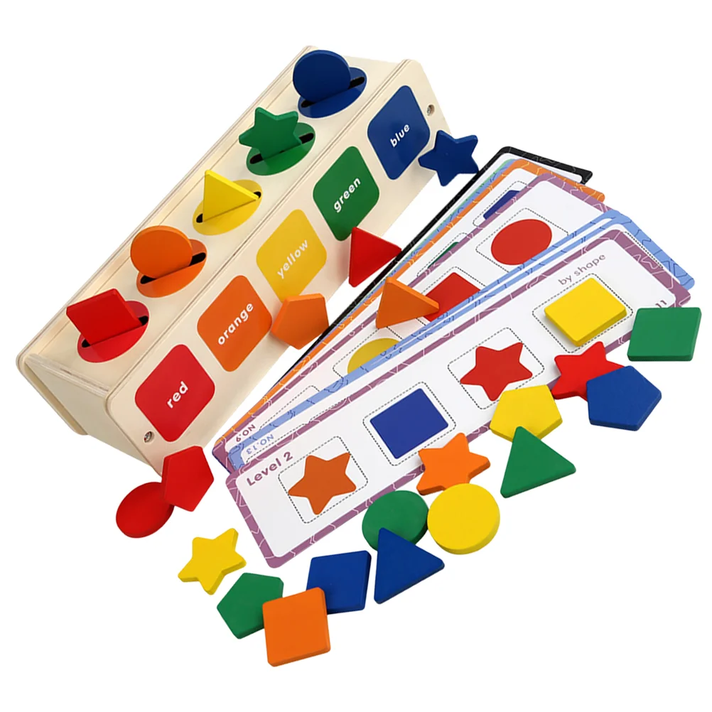 Classificazione Scatola di apprendimento Sviluppo Disco in legno Giocattoli Bambini per bambini di 2 anni Puzzle da tavolo per bambini