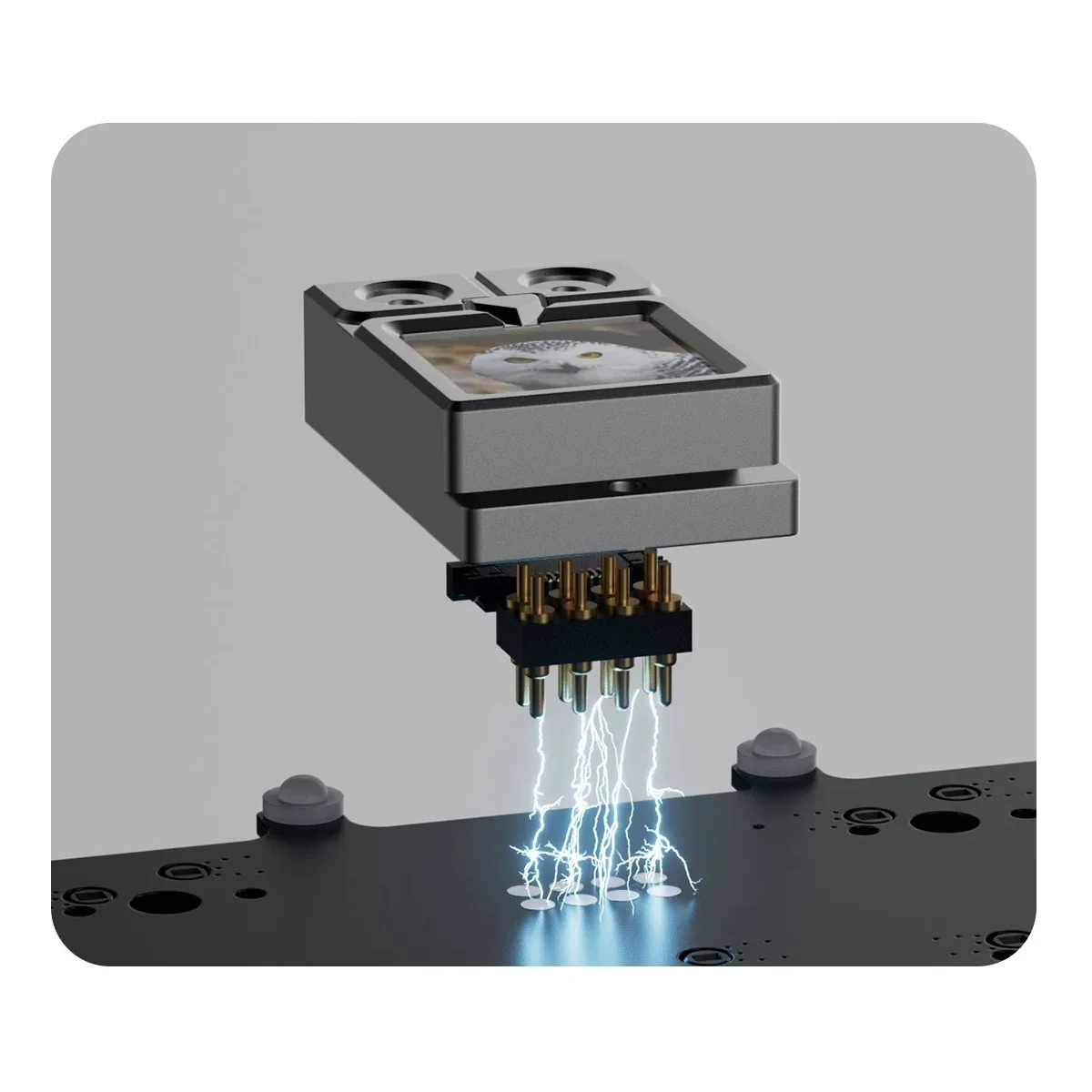 KBDfans Athena75 Owl Magnetic Metal Nameplate+RGB Light Plate Customized Anode CNC Aluminum Mechanical Keyboard Accessories Y2K