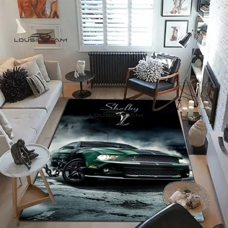 Mustang LOGO Carpets and Rug SHELBY Carpet Living Room Bedroom Decorate Large Area Soft Carpet Kids Room Rug