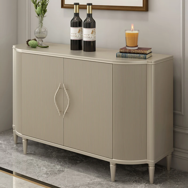 

Home front door dining side cabinet cream style marble solid wood French shoe cabinet Apartment furniture