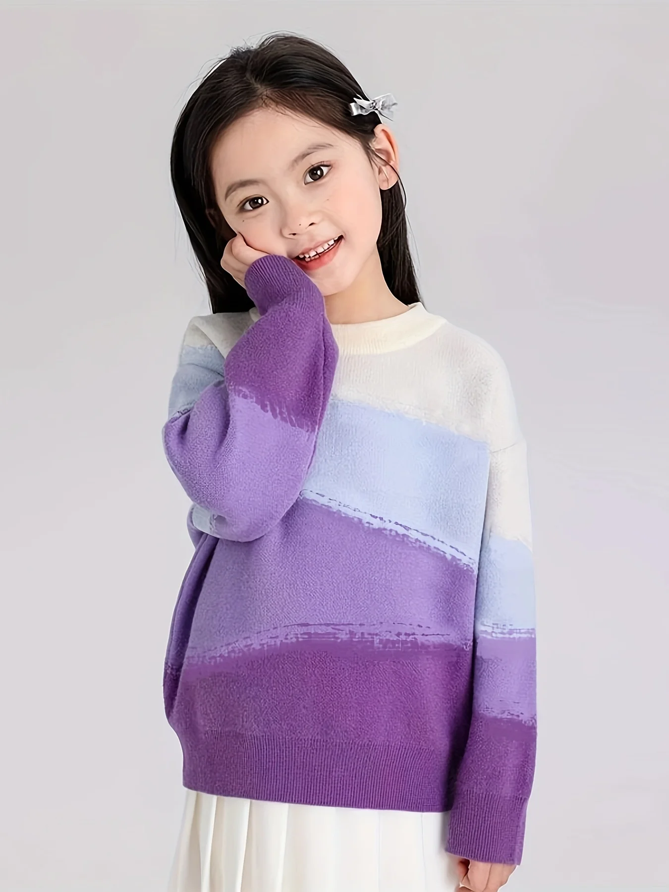 Children's Girls' Winter Clothing, Thickened Sweater, New Style for Older Children, Autumn and Winter Pullover, Stylish Korean Version