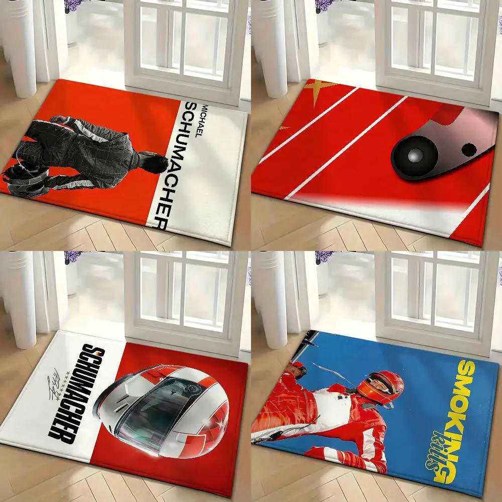 Racing Driver M-Michael S-Schumacher Bedroom Decor Carpet  for Living Room Thick Plush Study Floor Mat Home Fluffy Soft Rug