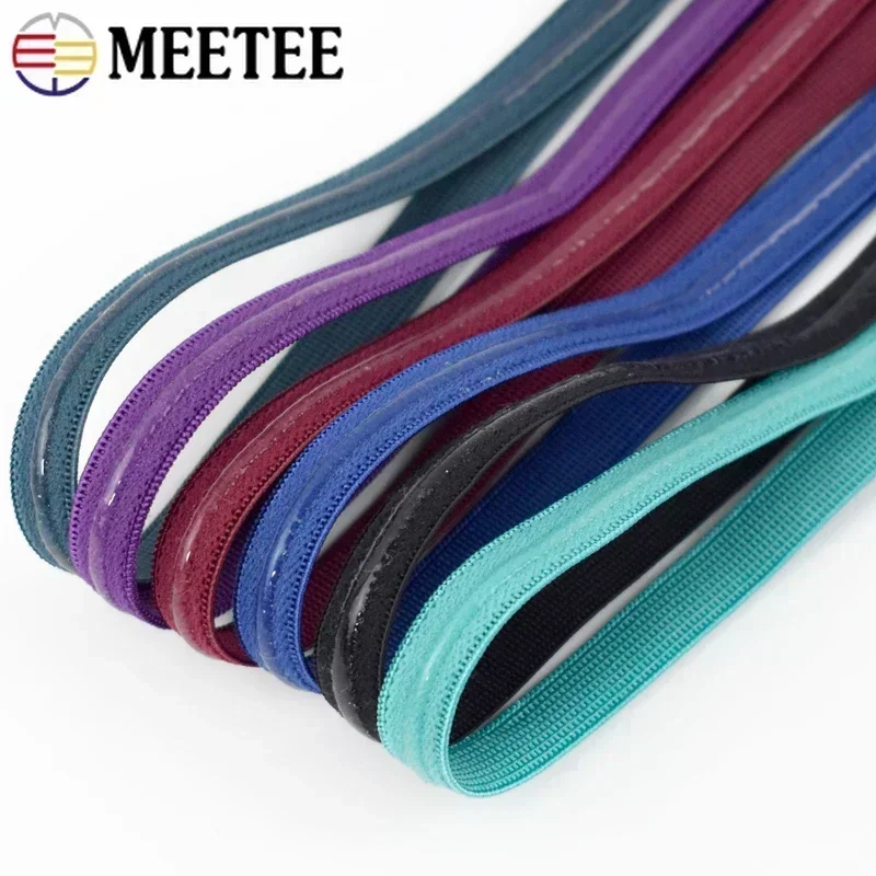 2/4/10M 10mm Silicone Elastic Band For Clothes Bra Non-slip Stretch Ribbon Underwear Rubber Bands DIY Belt Sewing Accessories