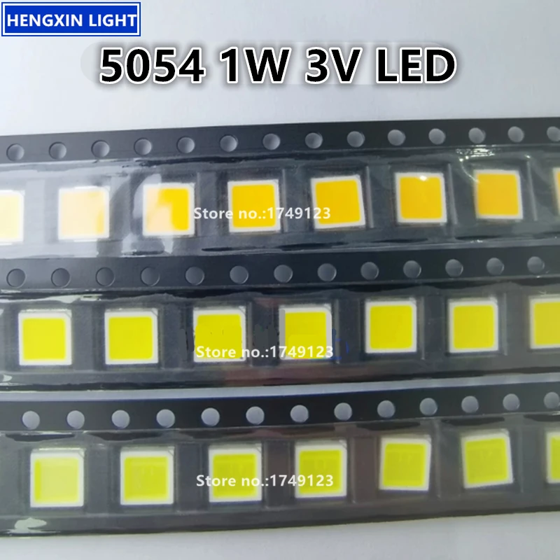 Super Bright 5054 3V SMD LED, Red, Blue, True-green, White, Infrared Emission 850nm/940nm, High Power 1W Lamp Beads