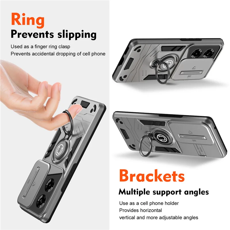 For Tecno Pova 5 Case Car Magnetic Ring Bracket Holder Armor Back Cover on for Tecno Pova 5 Pova5 Stand Phone Cases Coque Funda