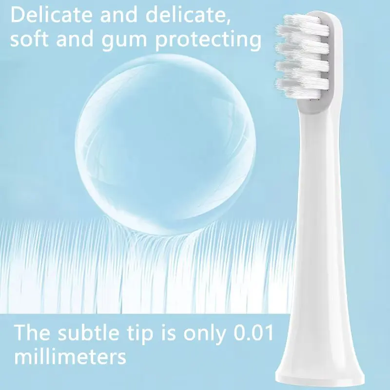 10PCS For XIAOMI MIJIA T100 Mes603 Replacement Brush Heads Sonic Electric Toothbrush Vacuum DuPont