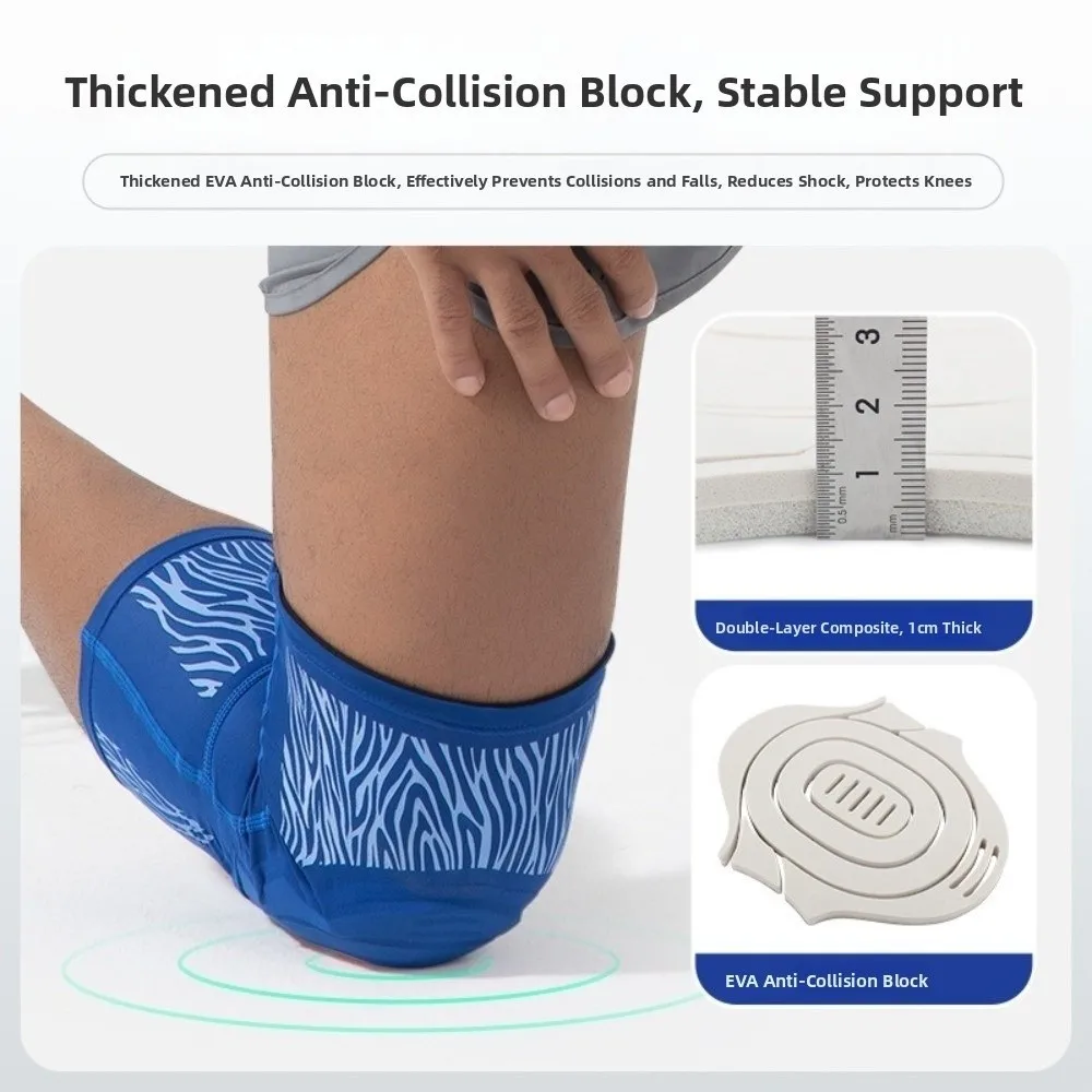 

Pressurized Elastic Sports Knee Pad Adjustable Breathable Compression Knee Brace Joints Protector Shock- absorption