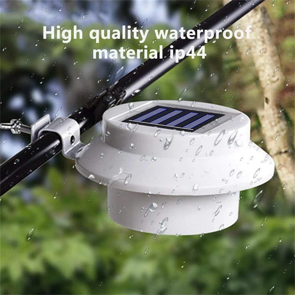 Luz de canalón Solar para exteriores, lámparas de aleros impermeables de ahorro de energía, 3 LED, valla alimentada por energía Solar, pared de jardín, camino, iluminación de patio