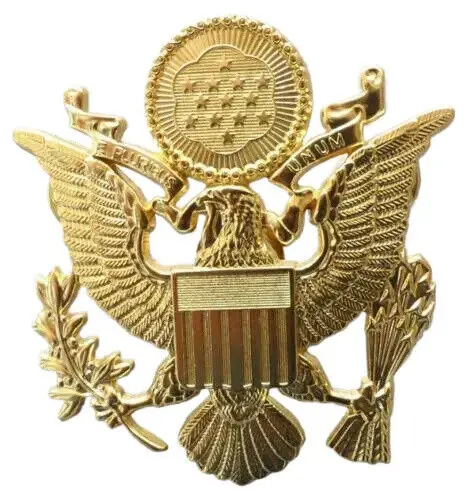 قبعة ضابط الجيش الأمريكي العسكرية شارة النسر حجم التنظيم شارة الذهب #1