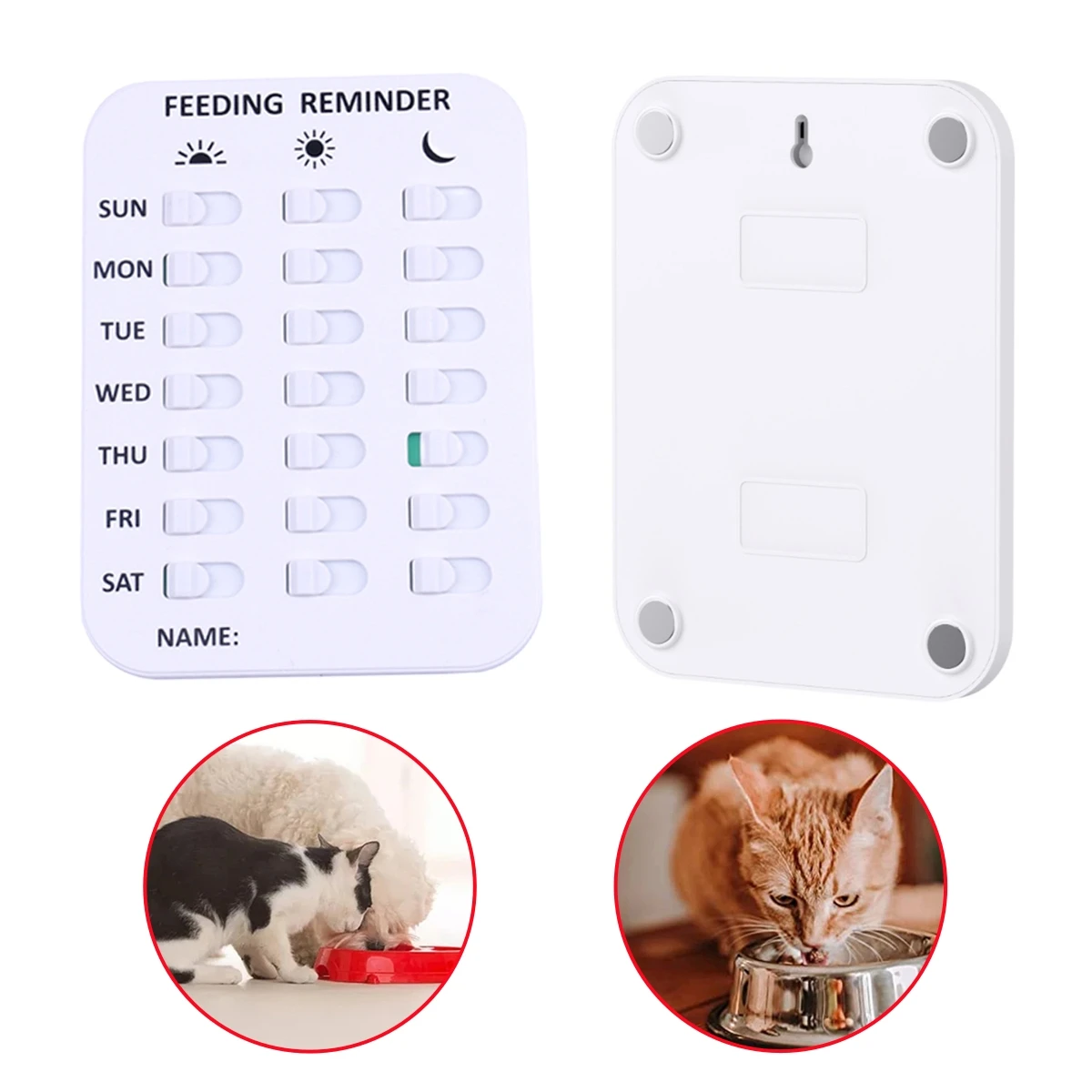 1Pc Pet Feeding Record Board Practical Cat Dog Animal Weekly Feeding Record Chart Pet Diet Management Assistant Pet Supplies