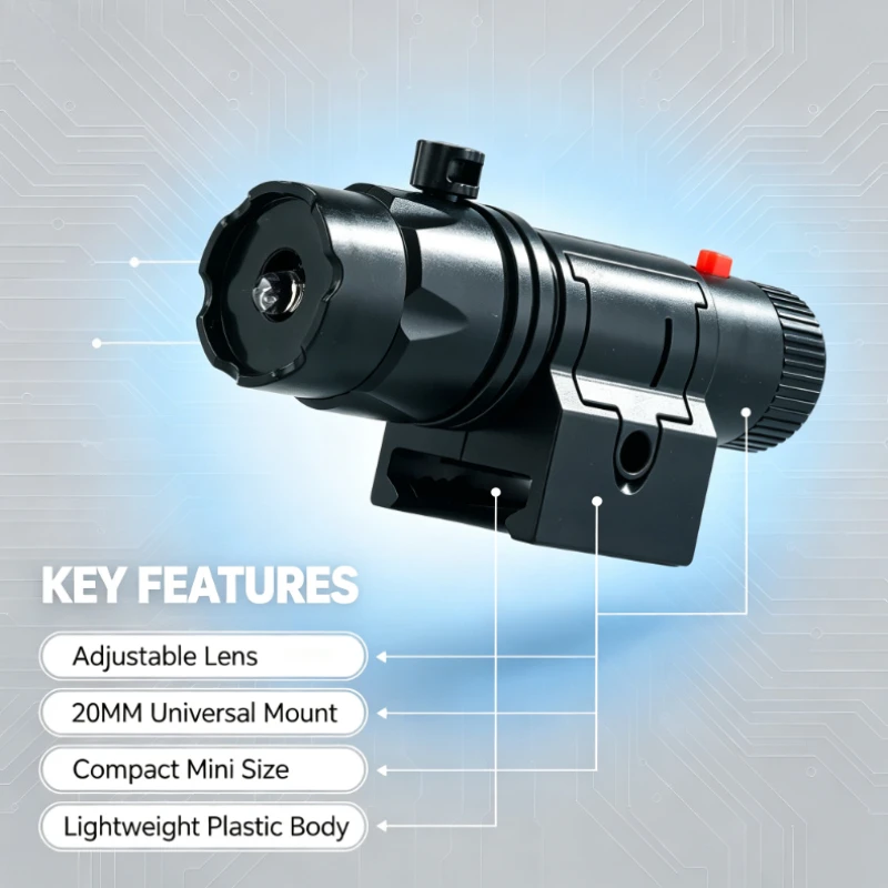 Adjustable Mini Decor Illumination Module with Fixed Support Base, Black Model Accessory, Nice Desktop Display Ornament