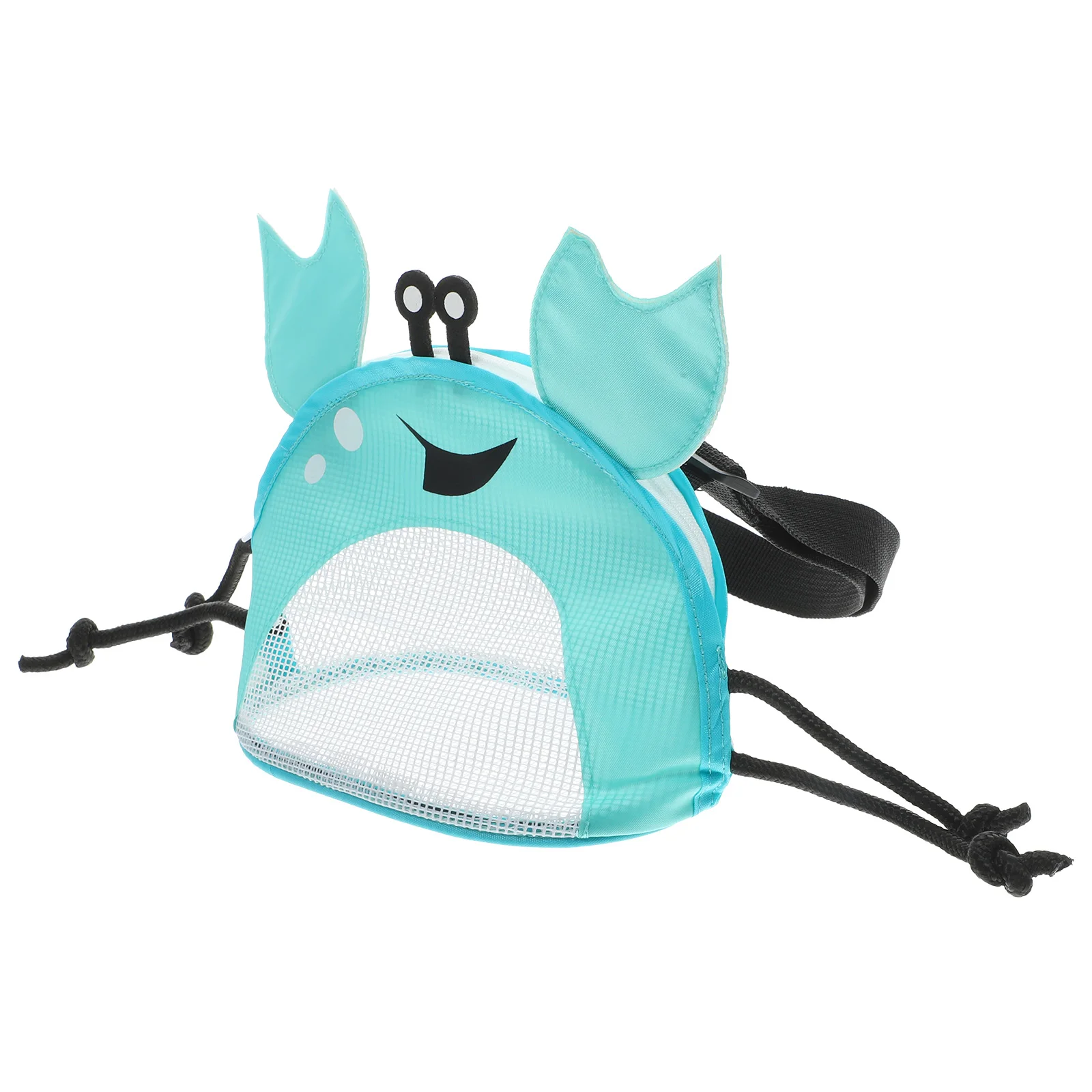 Crab Beach Bag Kids Shell Mesh Tote PVC Seashell Holder Blue Lightweight Portable Storage Toys Swimwear Sunglasses Goggles
