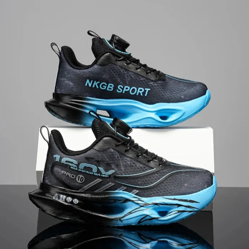Kids Sports Shoes Carbon Plate Running Shoes Male Marathon Sneakers Racing Shock-absorbing Athletics Training Shoes for Girls
