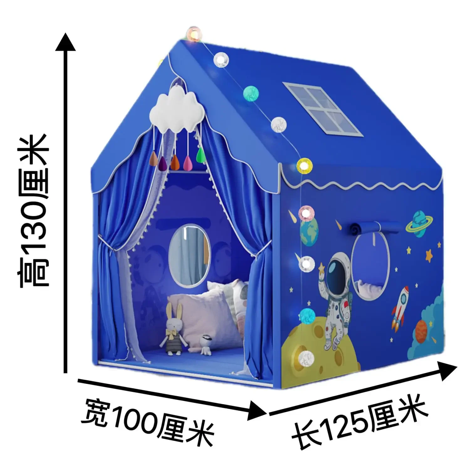 لعبة خيام أطفال قابلة للطي لعبة منزلية للبنين والبنات ديكور غرفة قلعة الأميرة في الهواء الطلق داخلي محمول خيمة تيبي ألعاب Gfts #5