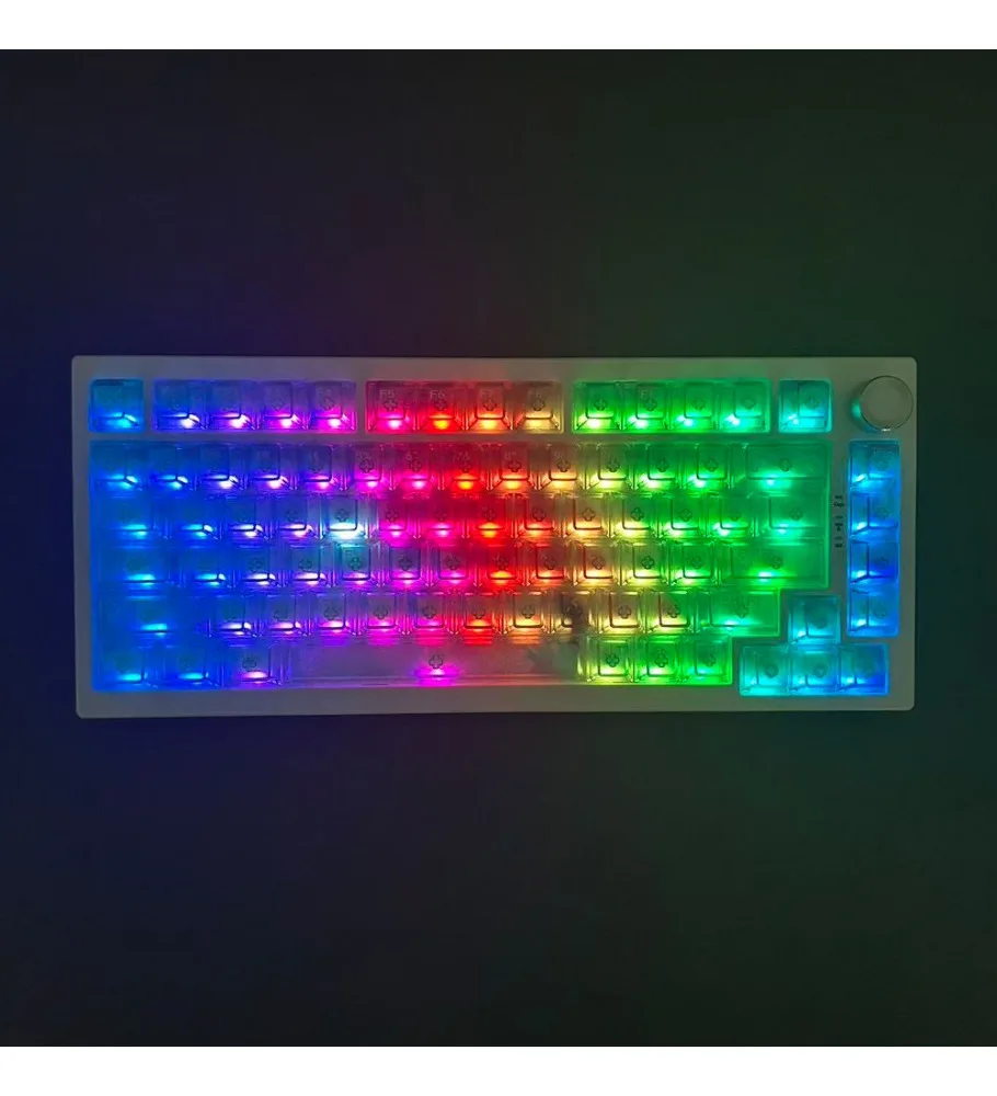 Chunying new personalized PBT full-color fog transparent keycap gradual change adaptation 68 keys 87 keys 108 keys