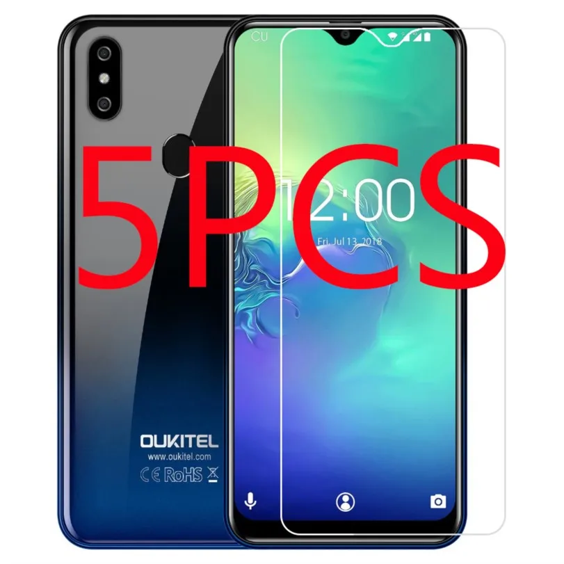 

5PCS 2.5D 9H Tempered Glass for Oukitel C16 C15 Pro Y4800 Protective Glass On The For Oukitel K9 C16 Pro Glass Film Guard