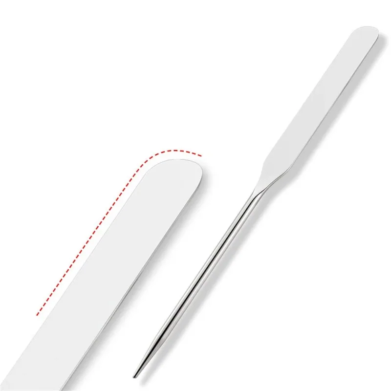 1set Stainless Steel Makeup Foundation Shovel Cosmetic Ring Palette Color Bar Mask Scraper Change Beauty  Makeup Tools