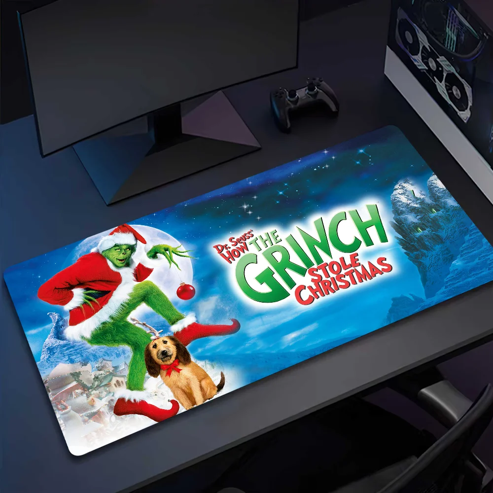 Movie H-How Grinch Stole C-Christmas Mousepad Computer Office Game Table Mats XXL Rubber Anti-slip Gaming Keyboard Long Desk Pad