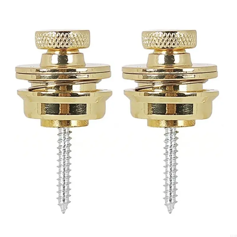   2PCS Metal Strap Lock Buttons Guitar Strap Buttons for Electric Guitar and Bass