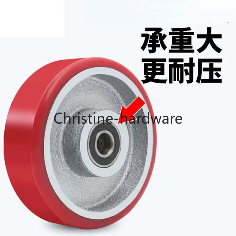 1pcs 2.5 inch 3 inch 4 inch 5 inch Universal Wheel Single Caster Medium and Heavy Iron Core Polyurethane Flat Push Wheel