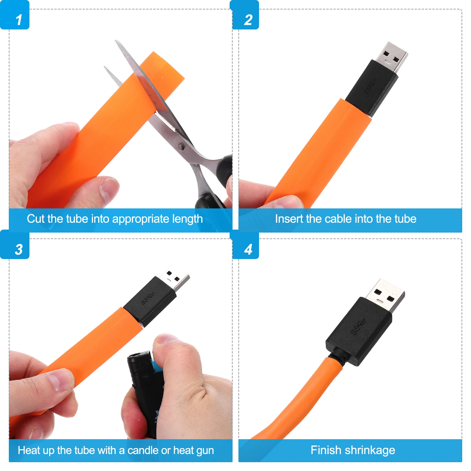 Heat Shrink Tubing 3-40mm ID 10/15m 2:1 Ratio Polyolefin Heat Shrink Cable Sleeve for Electrical Wire Insulation CableManagement