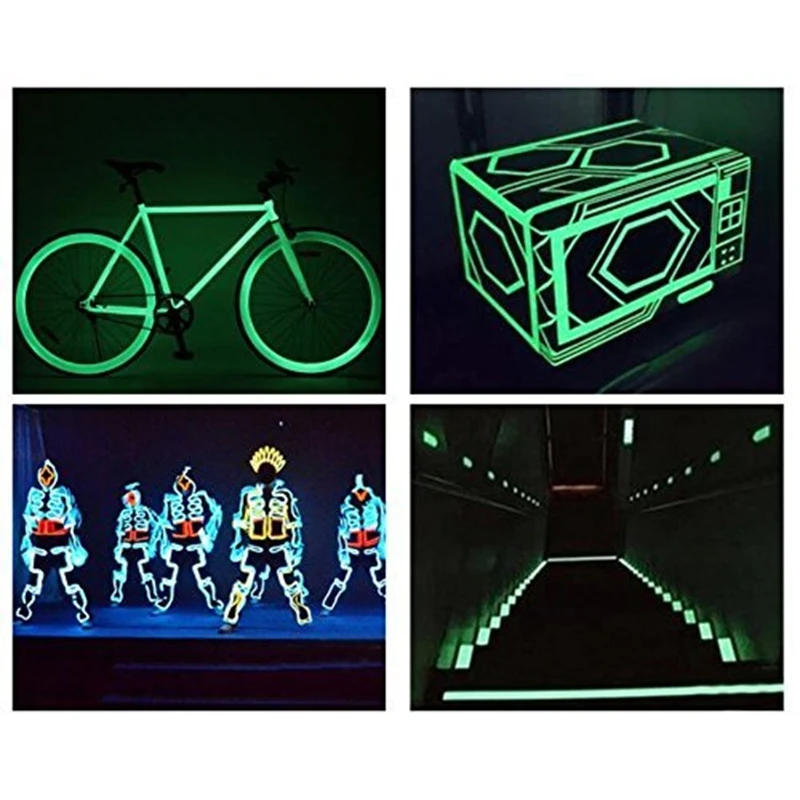 Glow In The Dark Tape Luminous Luminescent Emergency Roll Safety Egress Markers Stairs,Walls Steps Exit Sign