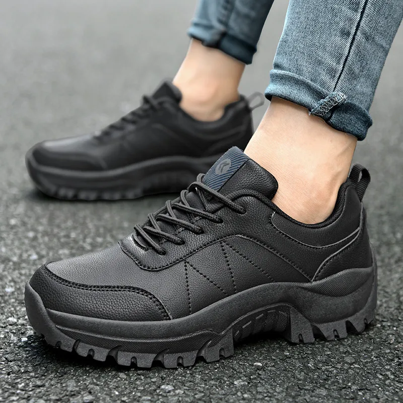 Men Women Pure Black Hidden Height Increasing Walking Shoes Lightweight Casual Platform Sneakers Non Slip Daily Sports Footwear