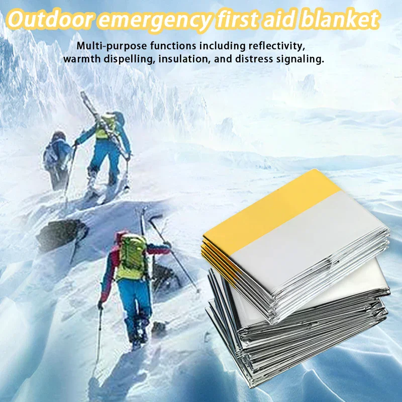 Emergency Blanket Outdoor Survive First Aid Military Rescue Kit Windproof Waterproof Foil Thermal Blanket For Camping