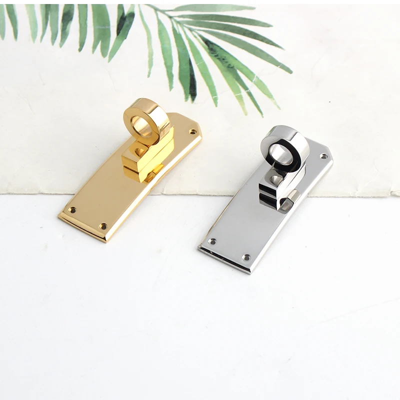 1/5Sets Stainless Steel Metal Rectangle Hanger Clasp Locks For DIY Craft Handbags Purse Bags Belt Buckles Hardware Accessories