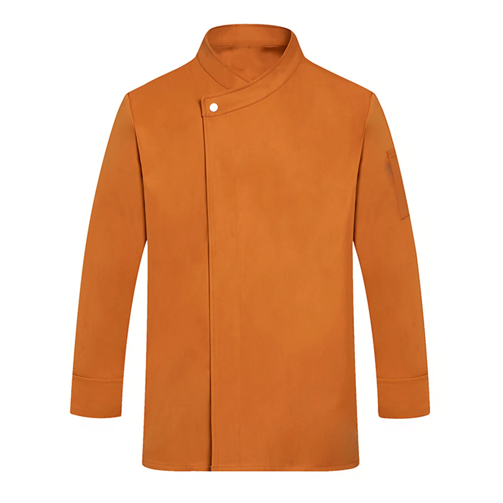 Button Unisex Chef Uniform Waterproof Long Sleeves Chef Top Multiple Colors Available Oil-Proof Kitchen Workwear