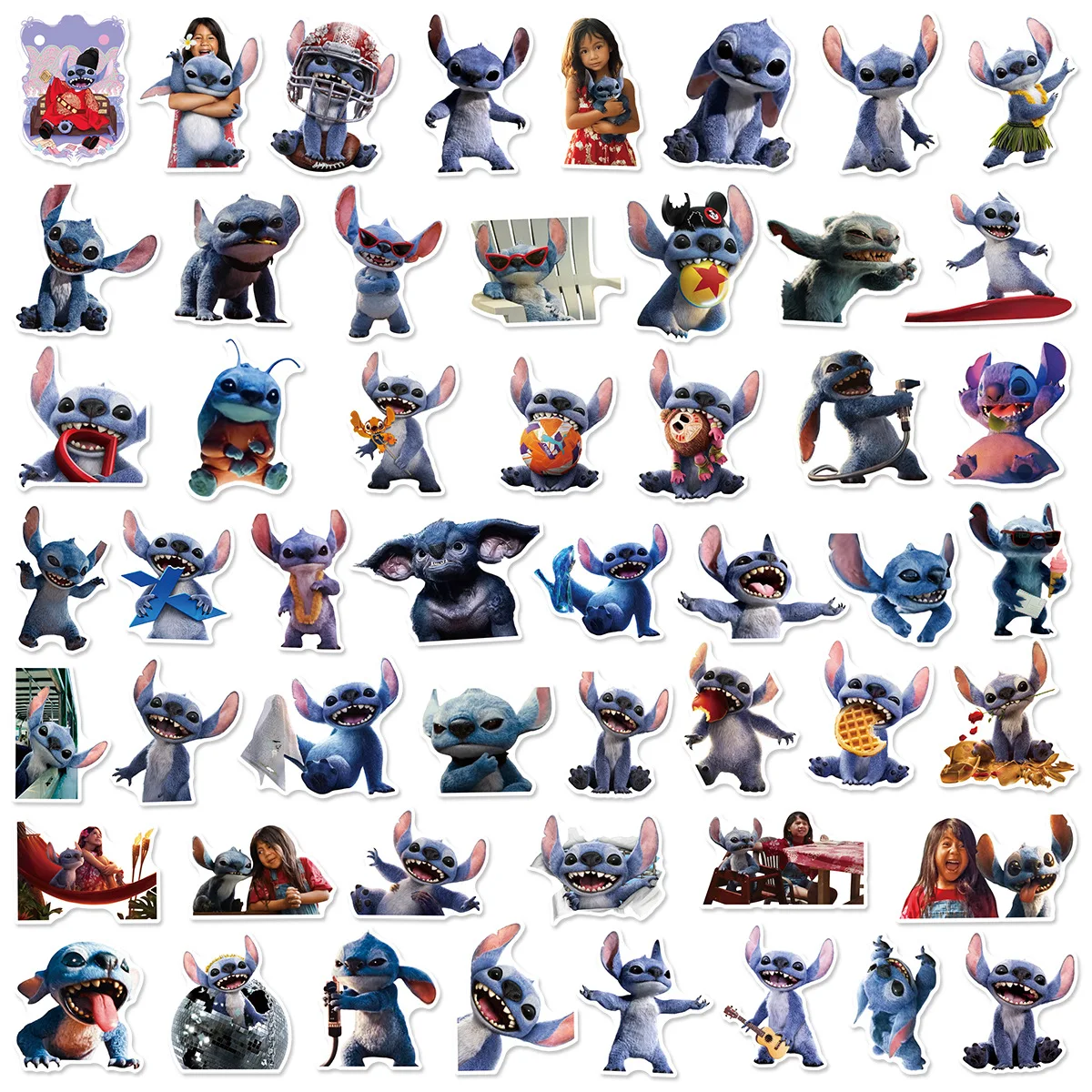 50 Uds. Pegatinas interestelar de punto alienígena para bebé, decoración personalizada, equipaje de guitarra, pegatinas DIY, juguetes para niños