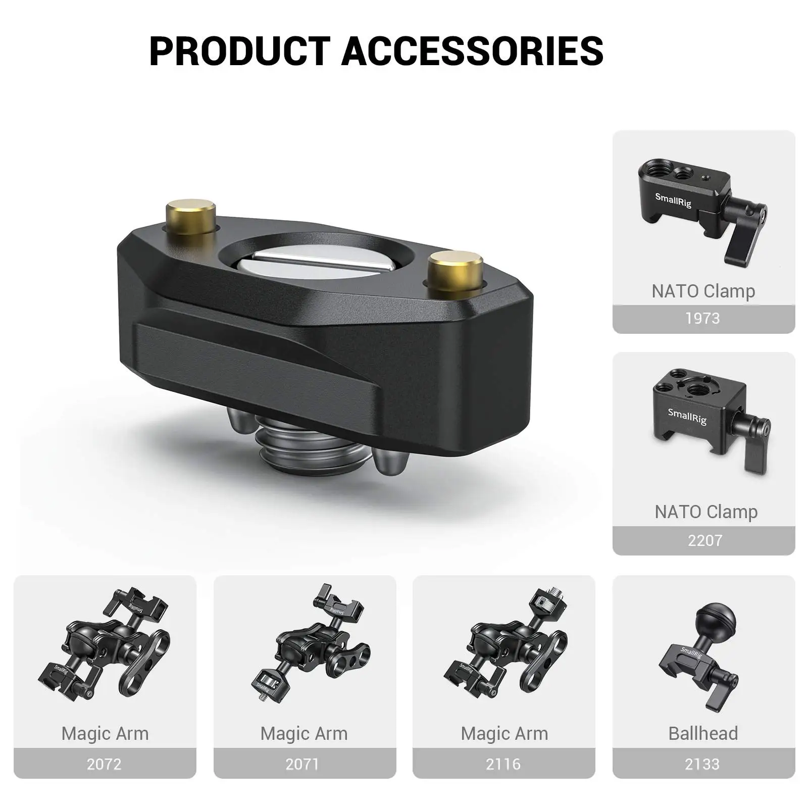 SmallRig Quick Release NATO Rail with ARRI Locating Screw 35/48mm For ARRI Accessory Mounts for NATO Handle Camera Cage -2501