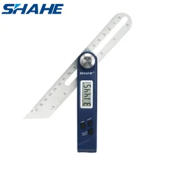 SHAHE 0-360 Degree T-Bevel Gauge & Protractor 2-in-1 Digital Angle Finder Stainless Steel Blade With Full LCD Display