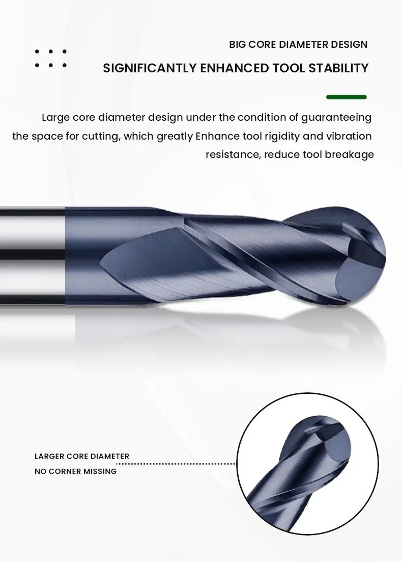 Fräsen Cutter Hrc50 Ball Nase Legierung Wolfram Stahl Werkzeuge Cnc Bearbeitungs FLASH-SHAZAM Großhandel Top Maschine Schneider Für Stahl Holzbearbeitung – Detail 5