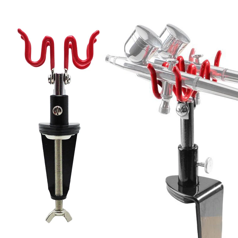 2 Airbrushes Hobby Spritzpistole Teile Tisch Bank Top Mount Airbrush Werkzeug Zubehör Airbrush Halter Clamp-On Ständer hält